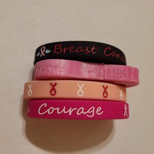 20 piece BREAST CANCER AWARENESS BRACELET LOT